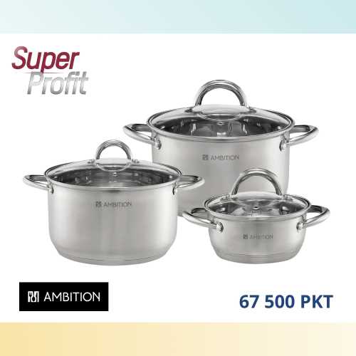 GARNKI STALOWE KOMPLET 