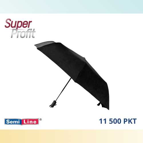 PARASOL SKŁADANY CZARNY 