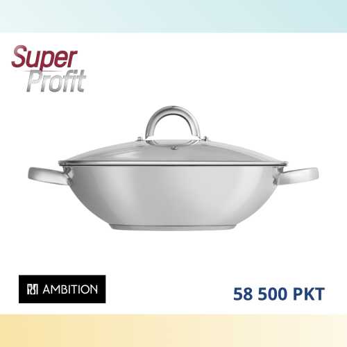 PATELNIA WOK Z POKRYWĄ 