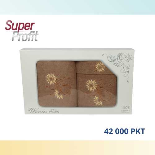 RĘCZNIKI KOMPLET BRĄZOWY 